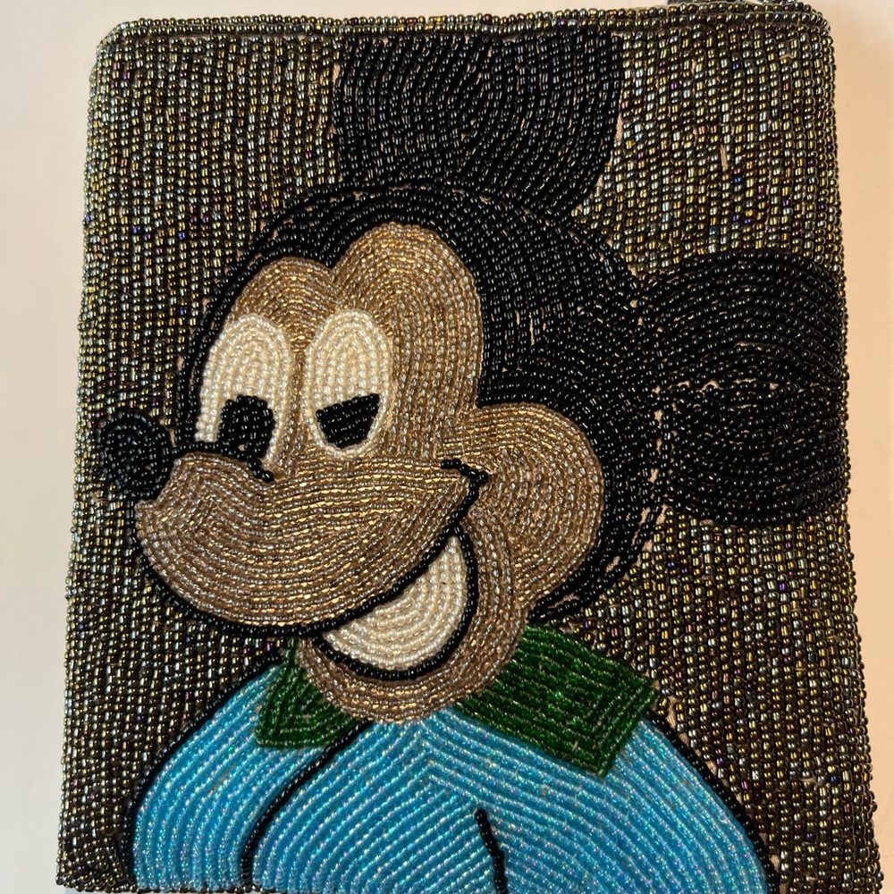 Vintage Beaded Mickey Mouse Crossbody Bag